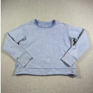 Frank & Eileen Women’s M Blue Tie Dye Long Sleeve Cropped Pullover Sweatshirt